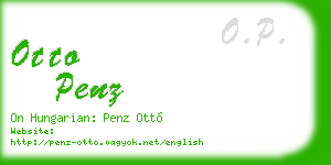 otto penz business card